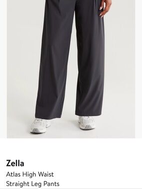 Zella Black Atlas High Waist Straight Leg Pants Large